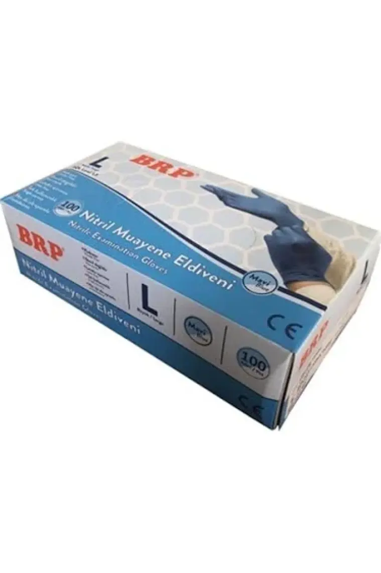 Brp Nitril Mavi Pudrasız Eldiven Large