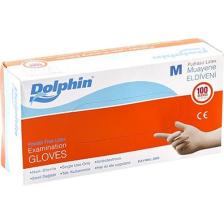 Dolphin Lateks Pudrasız Orta Boy (M) 100'lü Muayene Eldiveni