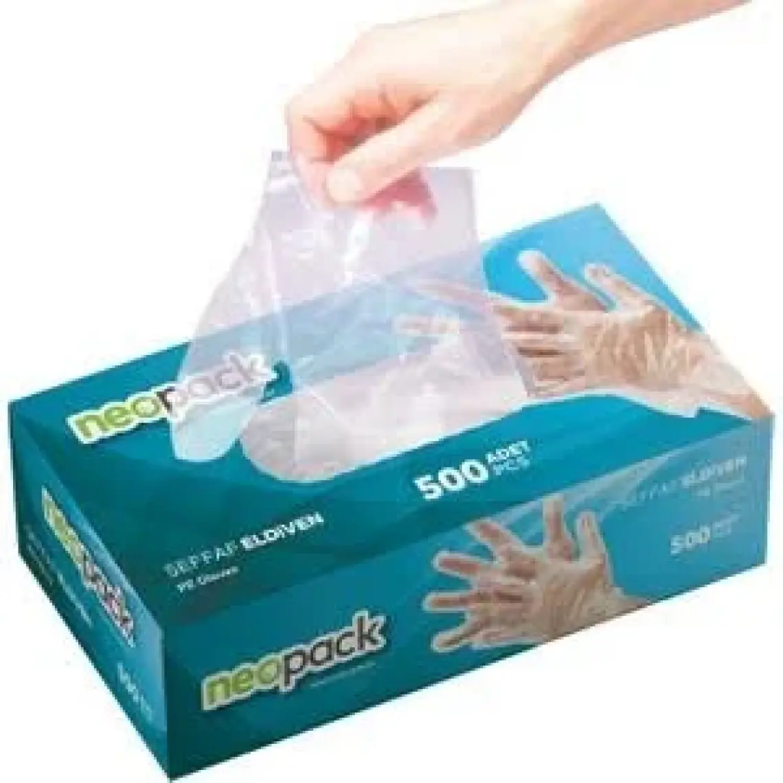 neopack Kutulu Tek Kullanımlık Şeffaf Eldiven - 500'LÜ
