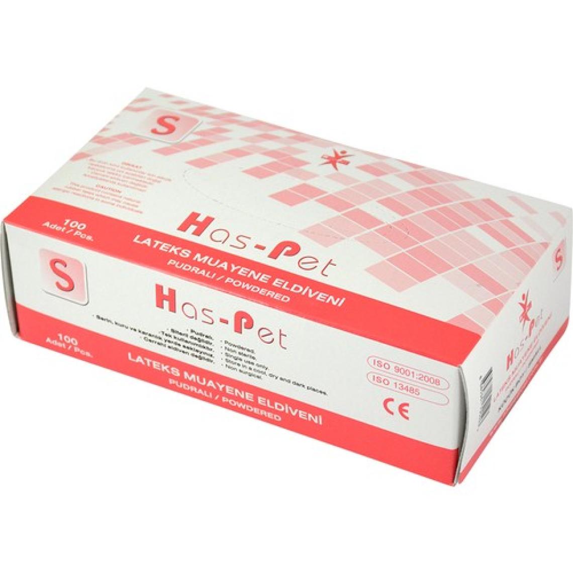 Has-Pet Latex Pudralı Eldiven 100'lü - S