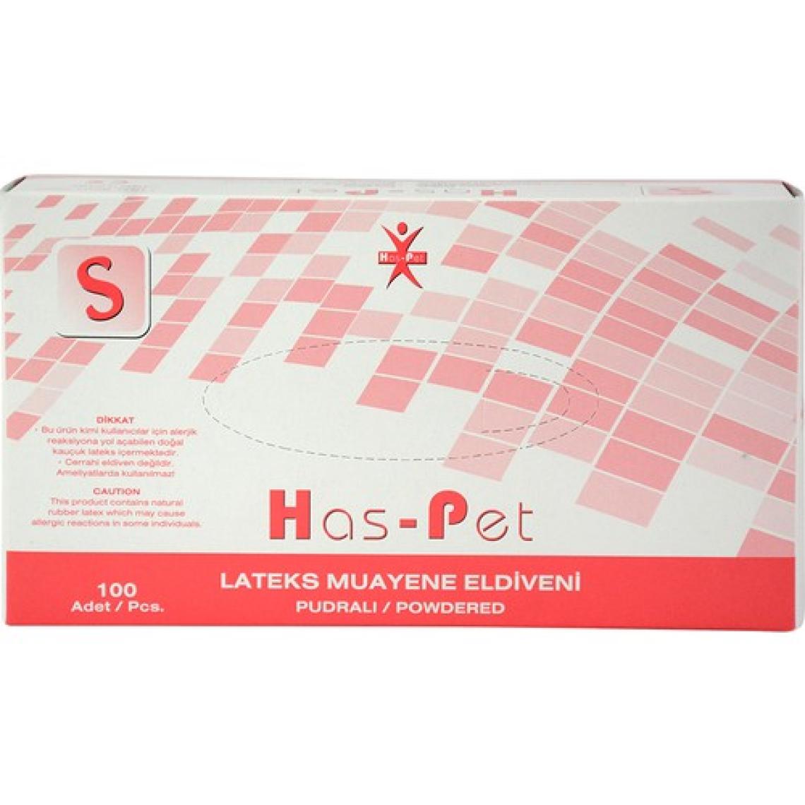 Has-Pet Latex Pudralı Eldiven 100'lü - S