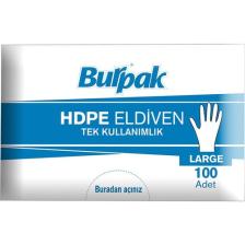 Burpak 100 Tek Kullanımlık Hdpe Eldiven L