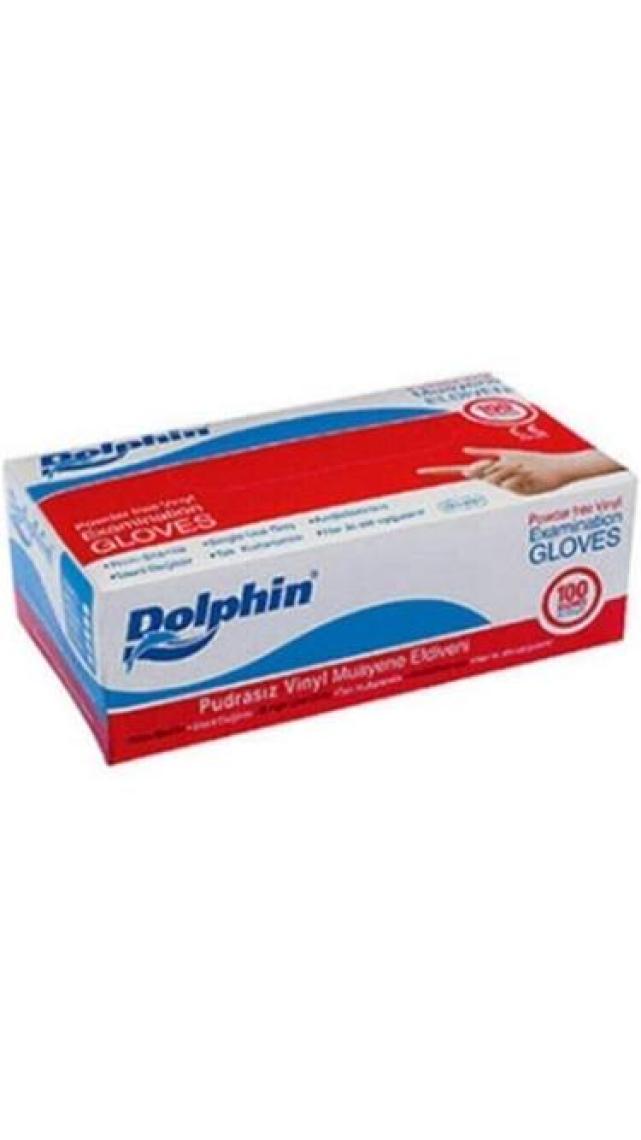 Dolphin Beyaz Vinil Eldiveni Pudrasız S 100 Adet
