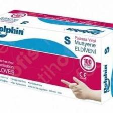 Dolphin Beyaz Vinil Eldiveni Pudrasız S 100 Adet