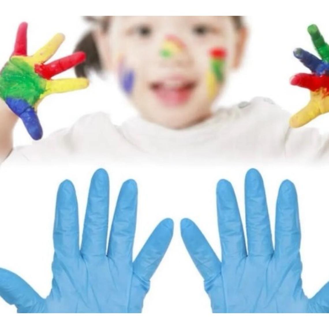 Roll-Up Nitril Kids Oyun Eldiveni Kırmızı&mavi 10'lu