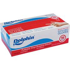 Dolphin Beyaz Vinil Eldiven Pudrasız (S) 100lü Paket