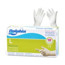Dolphin Lateks Pudralı Büyük Boy (L) 100'lü Muayene Eldiveni