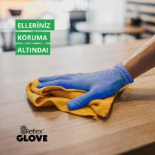 Reflex Flex Eldiven Tek Kullanımlık Pudrasız Mavi M Beden Eldiven 100’lü