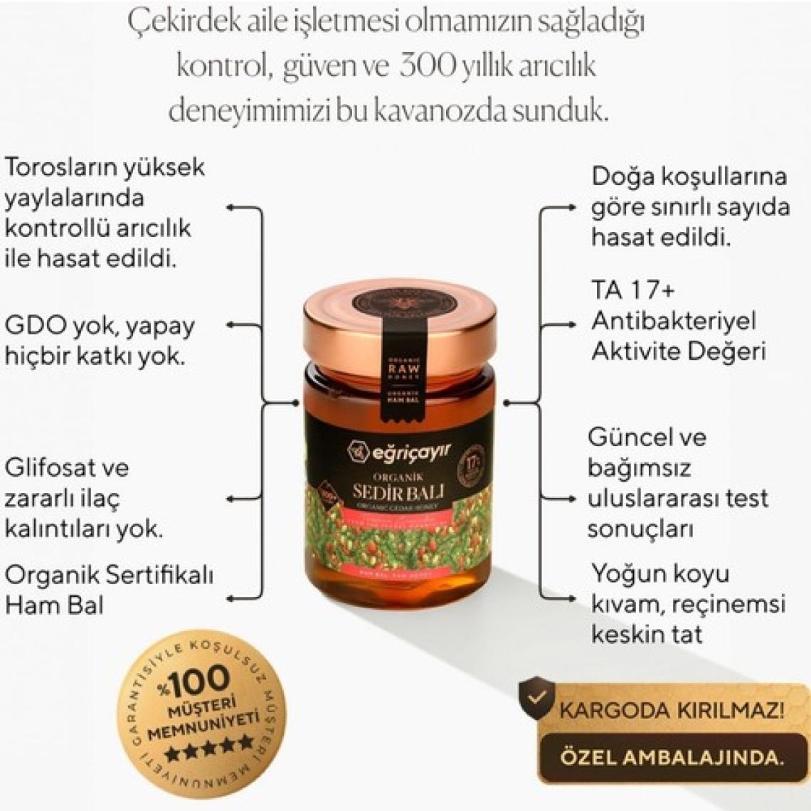 Eğriçayır Organik Sedir Balı 450 gr