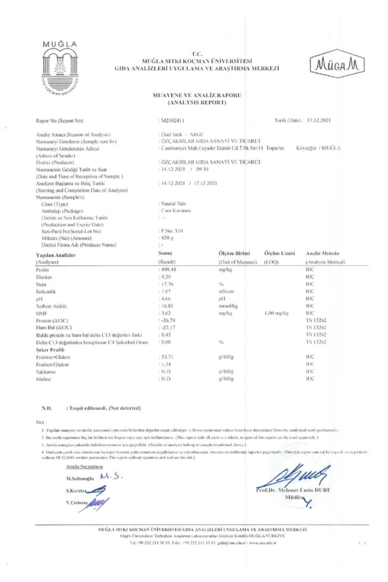 Sandal Balı 450 G Cam Kavanoz
