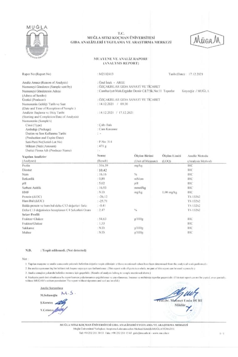 Çaltı Balı 850 G Cam Kavanoz