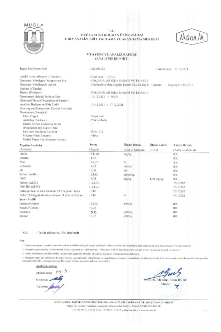 Hayıt Balı 330 G Cam Kavanoz