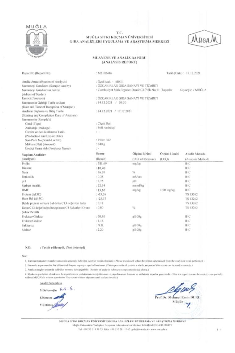 Köyceğiz Çiçek Balı 850g Cam Kavanoz