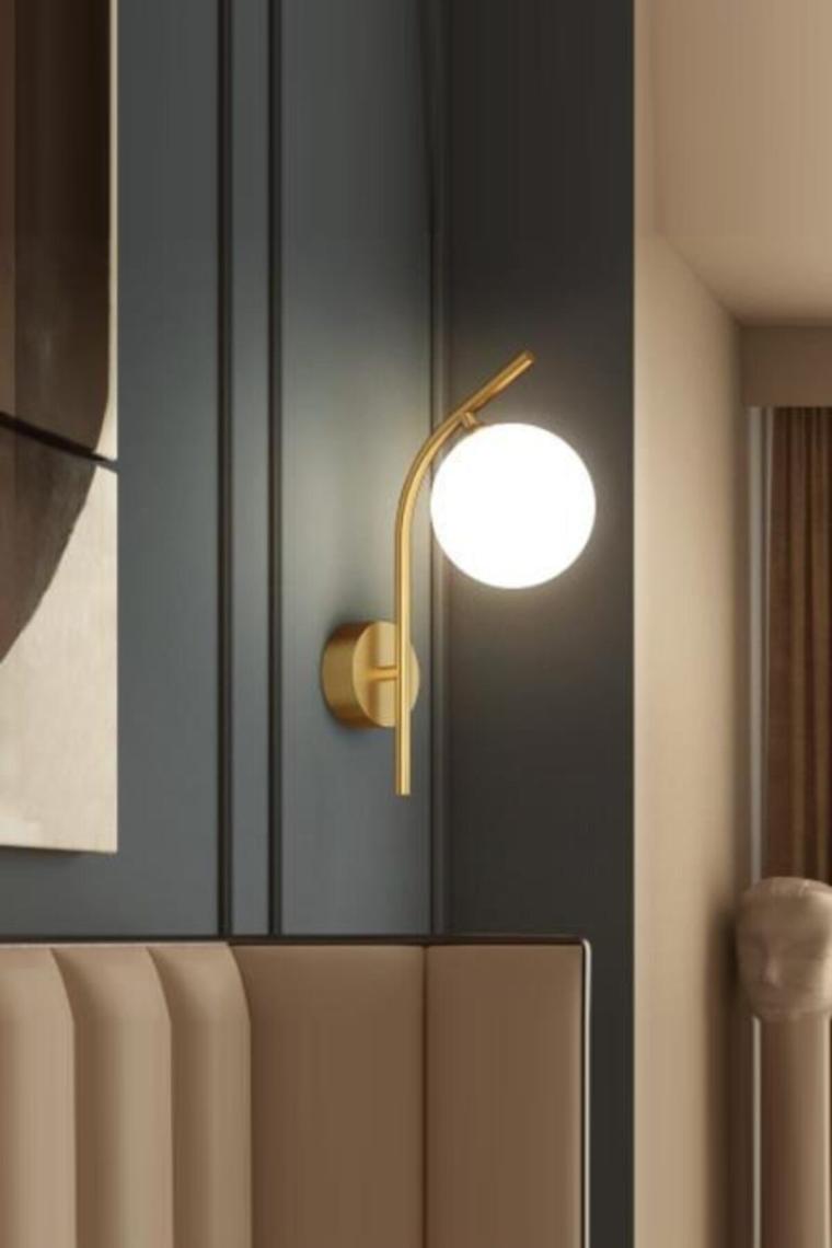 Vertigo Modern Eskitme Beyaz Kapalı Camlı Aplik