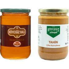 Köyceğiz Balı Çiçek Balı 850 G Cam Kavanoz + Köyceğiz Yöresel Çifte Kavrulmuş Tahin 600 G Cam Kavanoz