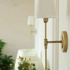 Duvar Aplik Krem Abajur Eskitme Gold Sarı Modern Tasarım Elektrik Ile Çalışır