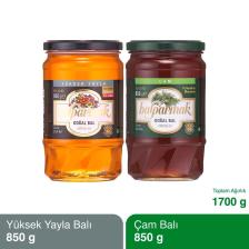 2'li Fırsat Paketi (Çam Balı 850 g ve Yüksek Yayla Çiçek Balı 850 g)