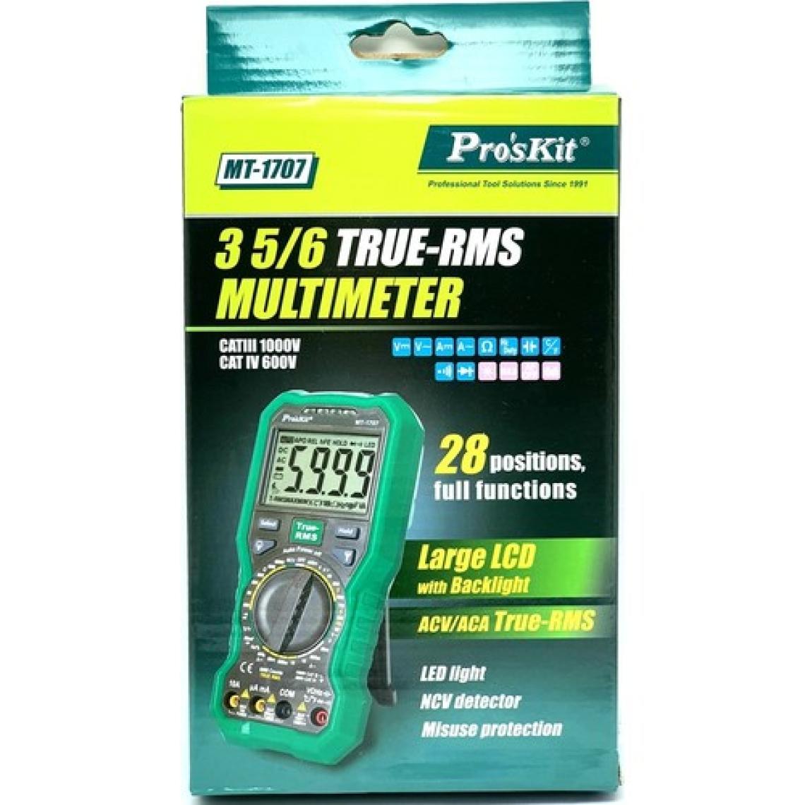 Proskit MT-1707 3-5/6 True RMS Dijital Multimetre
