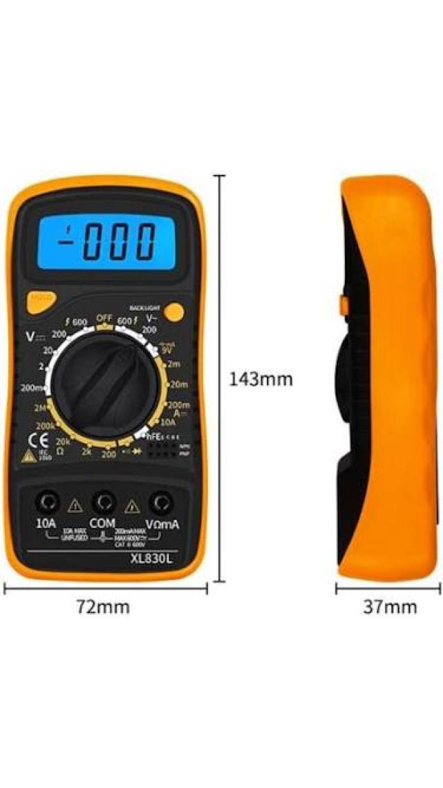 Solinpatech XL830L Dijital Ölçü Aleti Multimetre Avometre Voltmetre