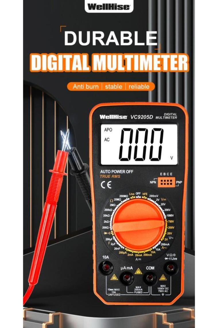 Wellhise VC9205D Mini Ölçü Aleti Multimetre Avometre