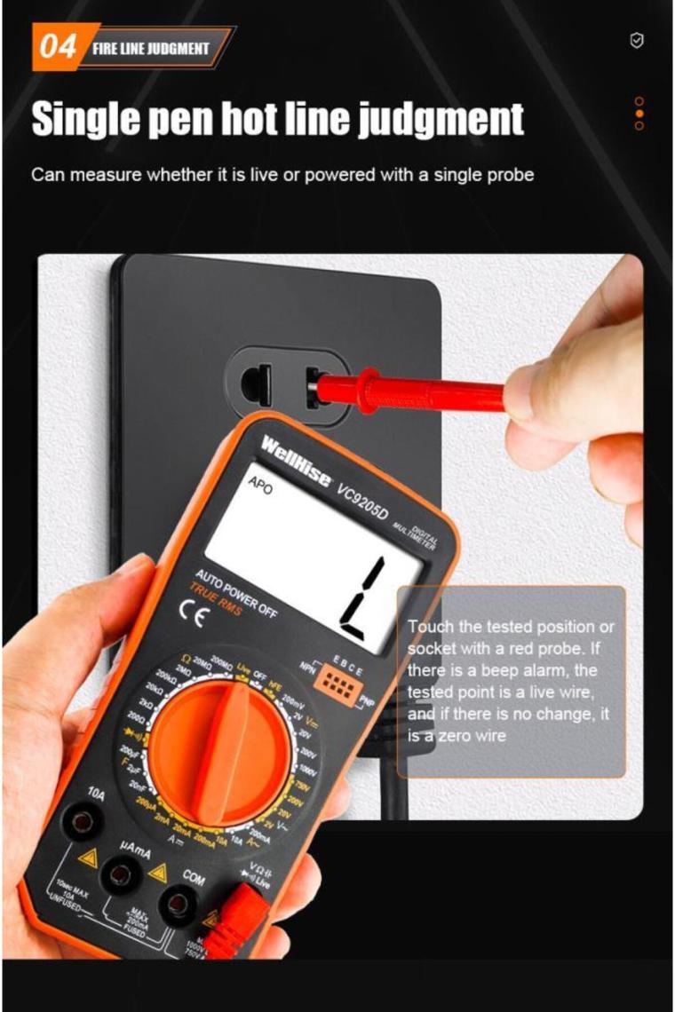 Wellhise VC9205D Mini Ölçü Aleti Multimetre Avometre