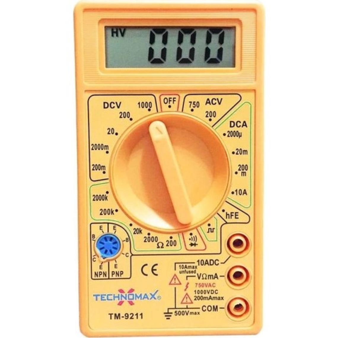 Technomax Ölçü Aleti Multimetre Ampermetre Test Cihazı TM-9211
