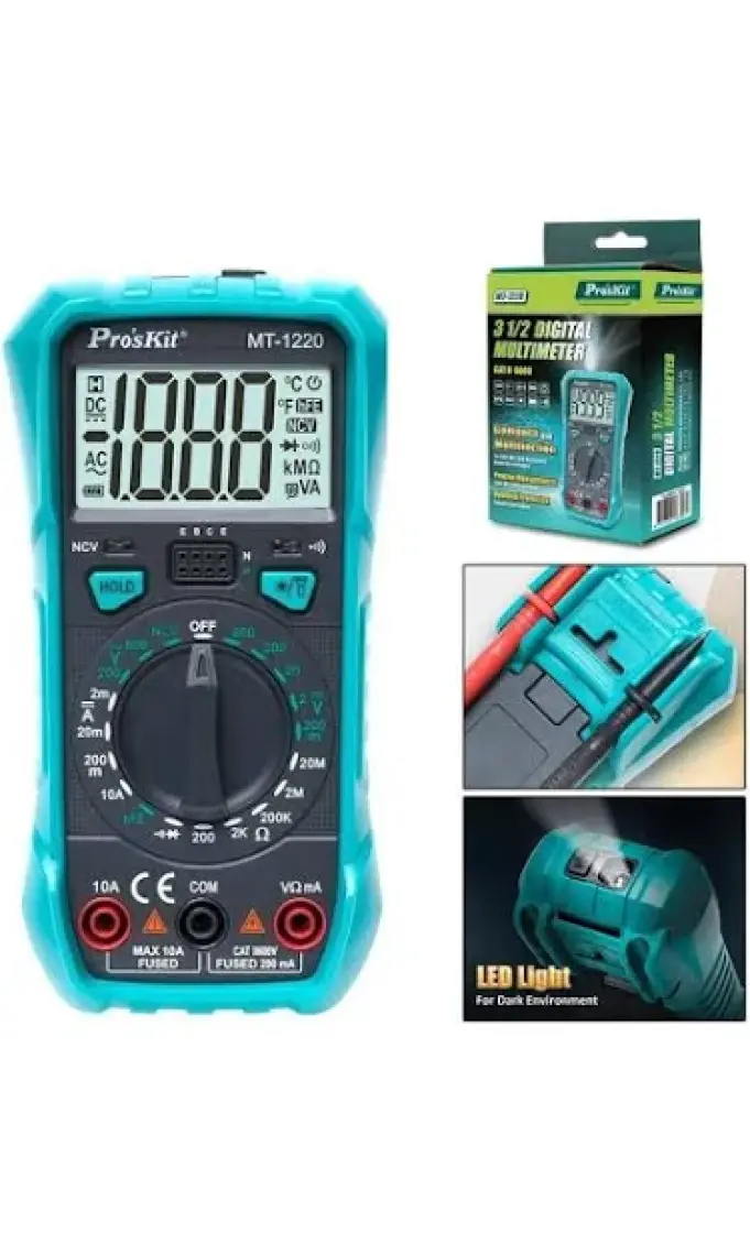 Pro's Kit Mt-1220 Dijital Multimetre Ölçü Aleti