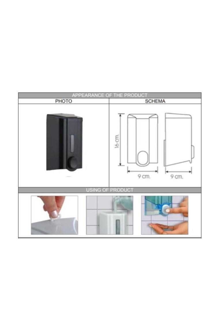 S2b Sıvı Sabun Dispenseri 500 ml (SİYAH)