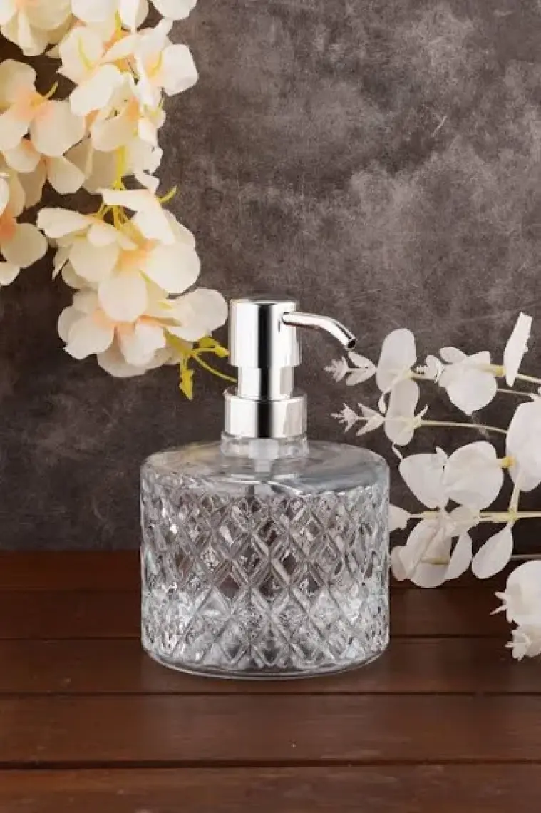 Ang Design Kristal Cam Sıvı Sabunluk - Şeffaf