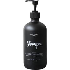 Miniminti Siyah Cam Şampuan Şişesi - 500 ml (Shampoo)