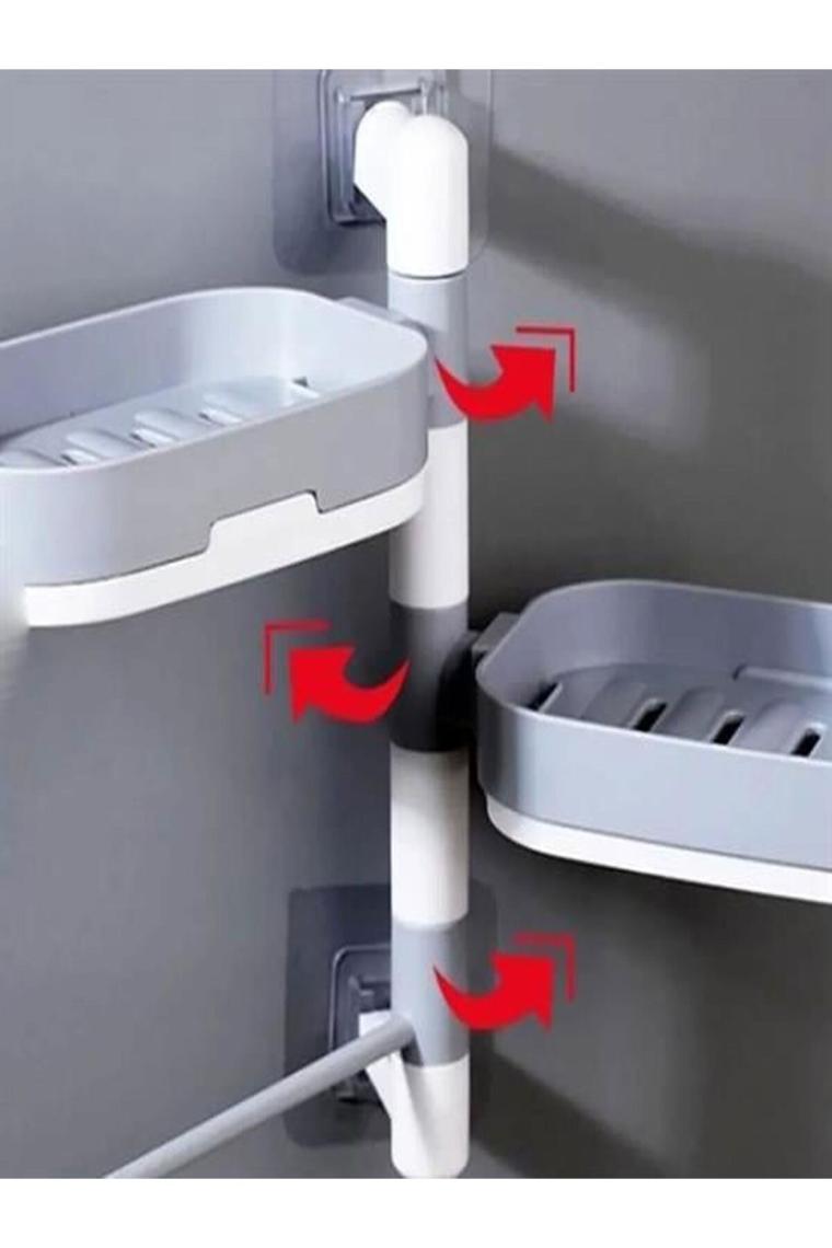 Go İthalat Çoklu Sabun Tutucu Fonksiyonel Banyo Sabunluk (4738)