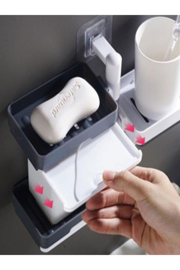 Go İthalat Çoklu Sabun Tutucu Fonksiyonel Banyo Sabunluk (4738)