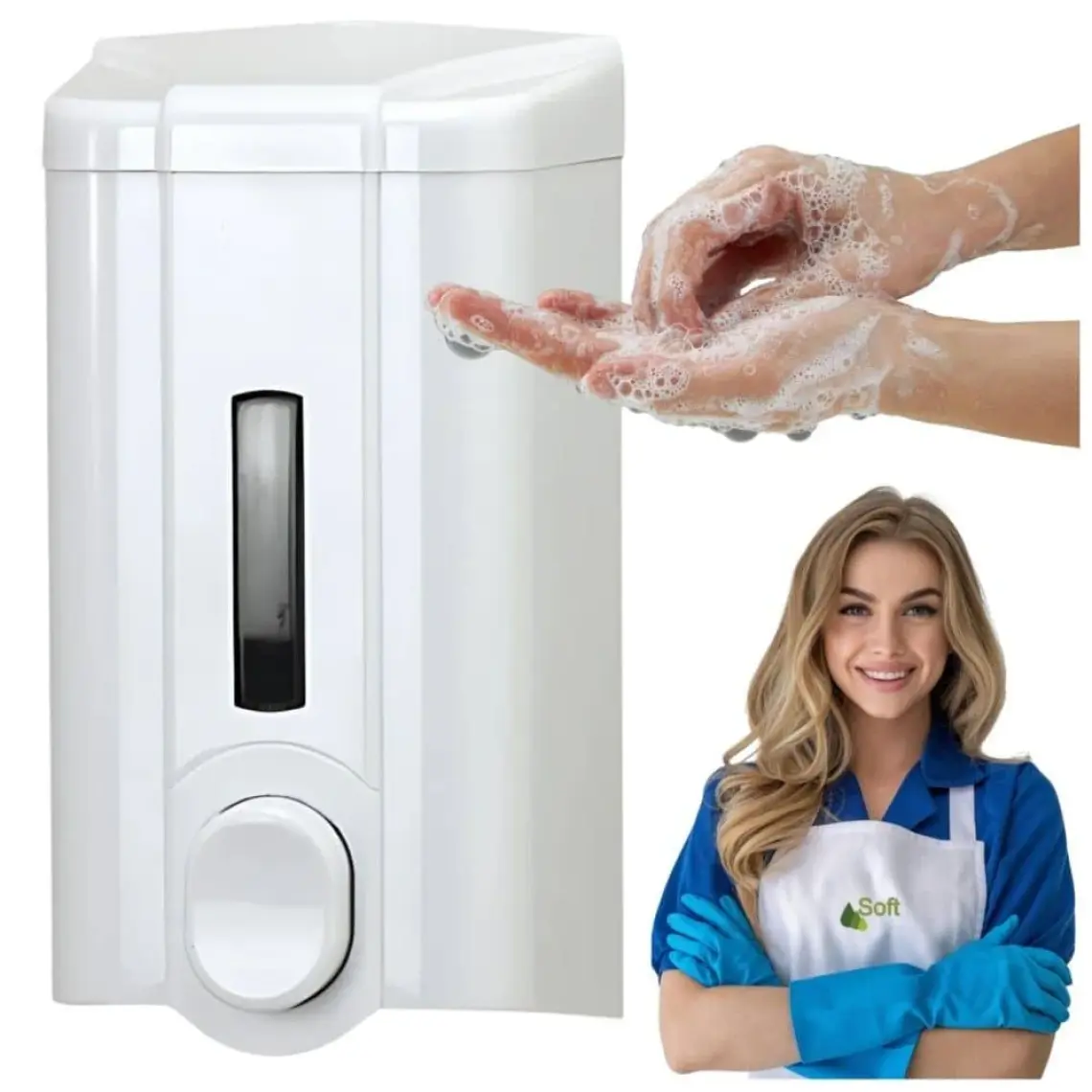 Vialli S2 Sıvı Sabun Dispenseri 500 ml (Beyaz)