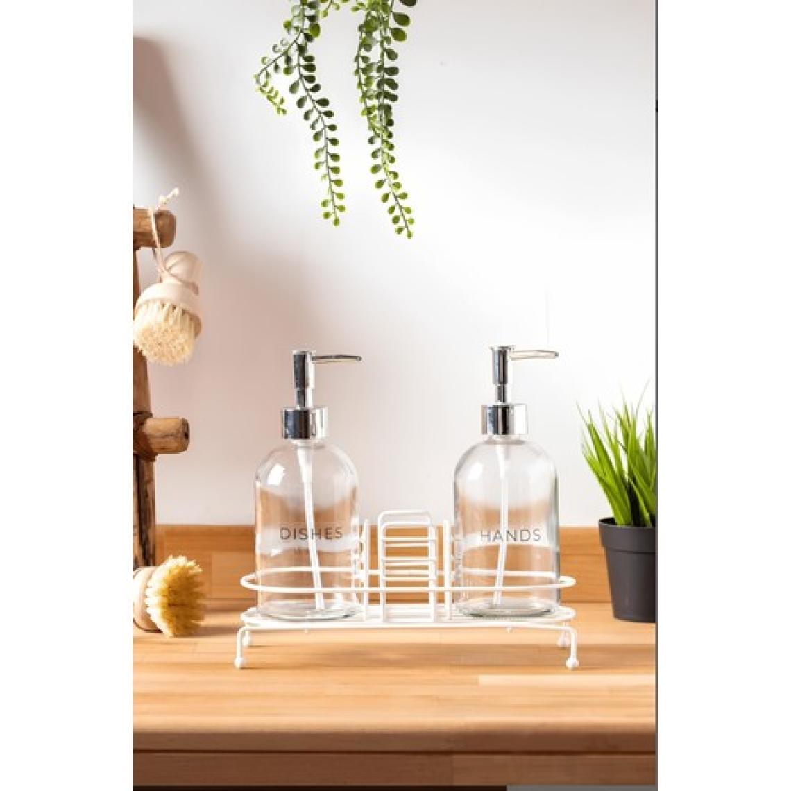 FH finehome Nova Standlı 2'li Sıvı Sabunluk Beyaz