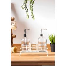 FH finehome Nova Standlı 2'li Sıvı Sabunluk Beyaz