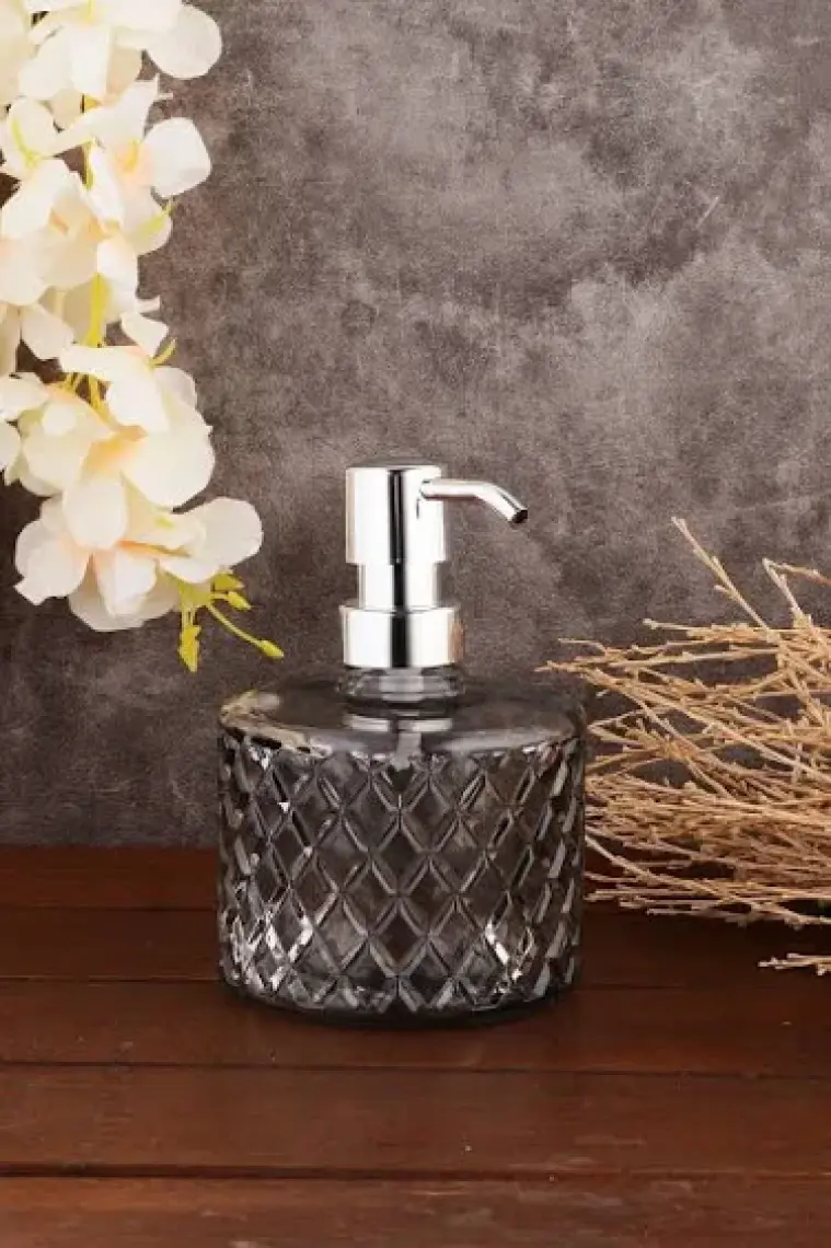 Ang Design Kristal Cam Sıvı Sabunluk - Füme