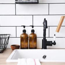 Cam Sıvı Sabunluk - 500 ml - Amber