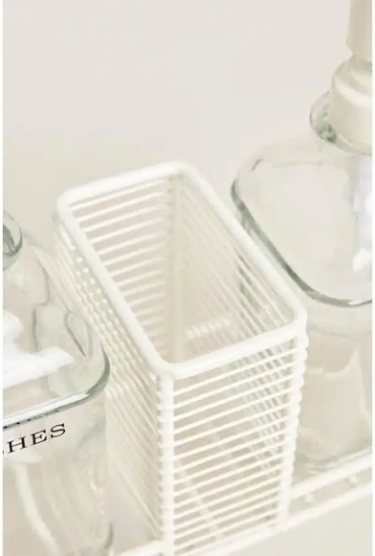 Mien Standlı Sıvı Sabunluk - Bej / Şeffaf - 500 ml