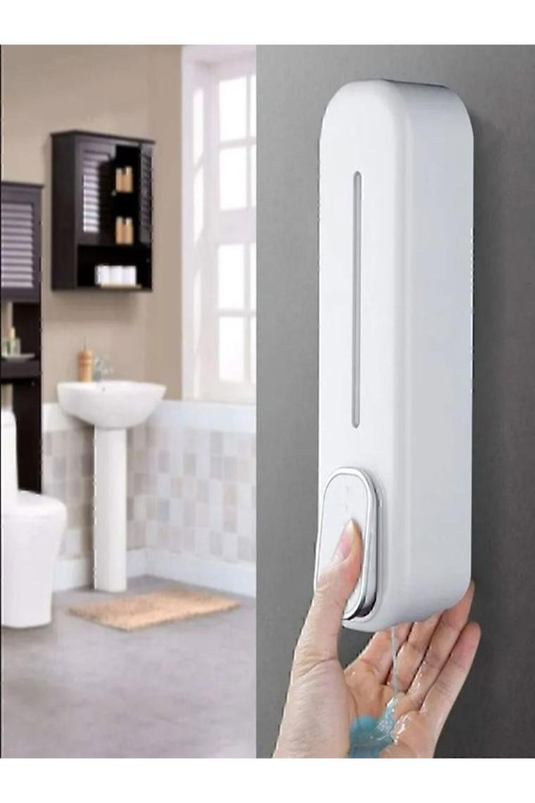 300 ml Duvara Monte Sıvı Sabunluk Dispenser | Beyaz, Pratik Kullanım, Banyo ve Mutfak Için Hijyenik Çözüm