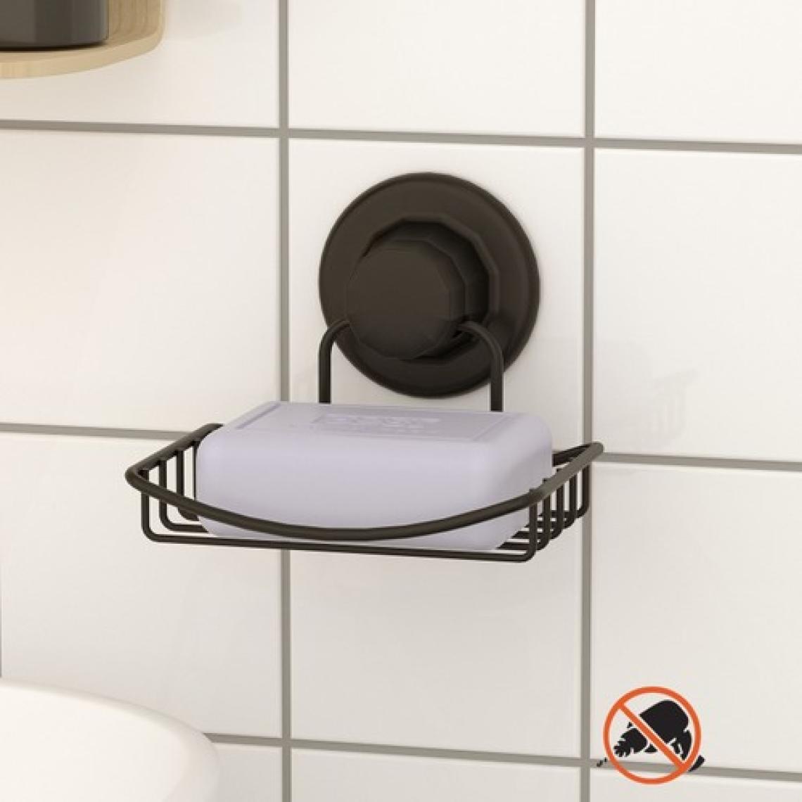 Tekno-tel Teknotel Delme Vida Matkap Yok! Vakumlu Sabunluk Mat Siyah DM265