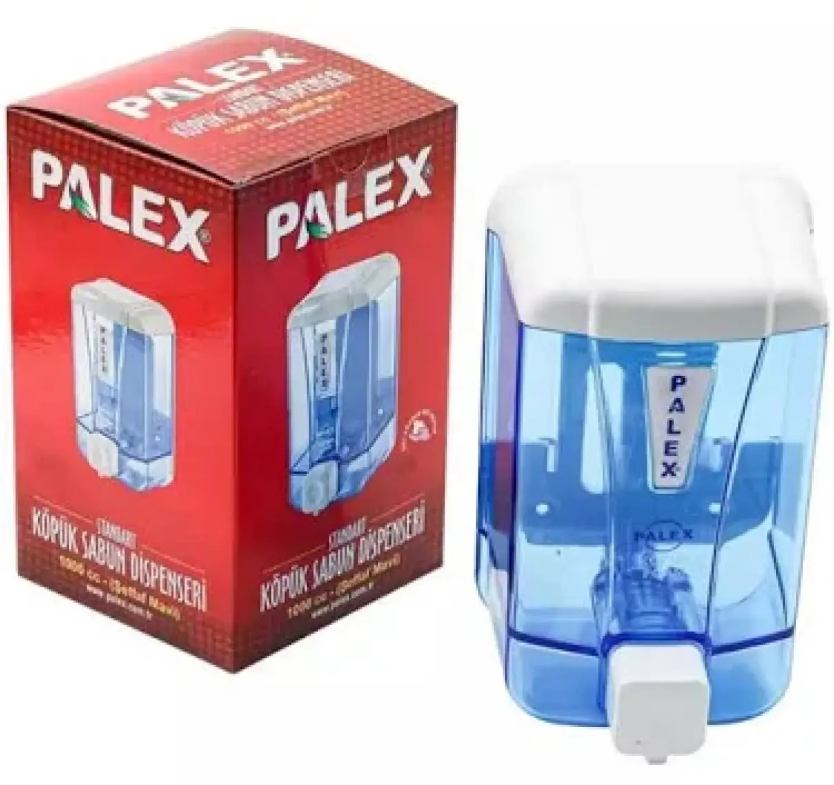 Palex 3424-1 Standart Köpük Sabun Dispenseri 500 CC Şeffaf Mavi