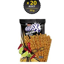 Eti Crax Patlayan Lezzet Chili Lime Çubuk Kraker 50 G x 20 Adet
