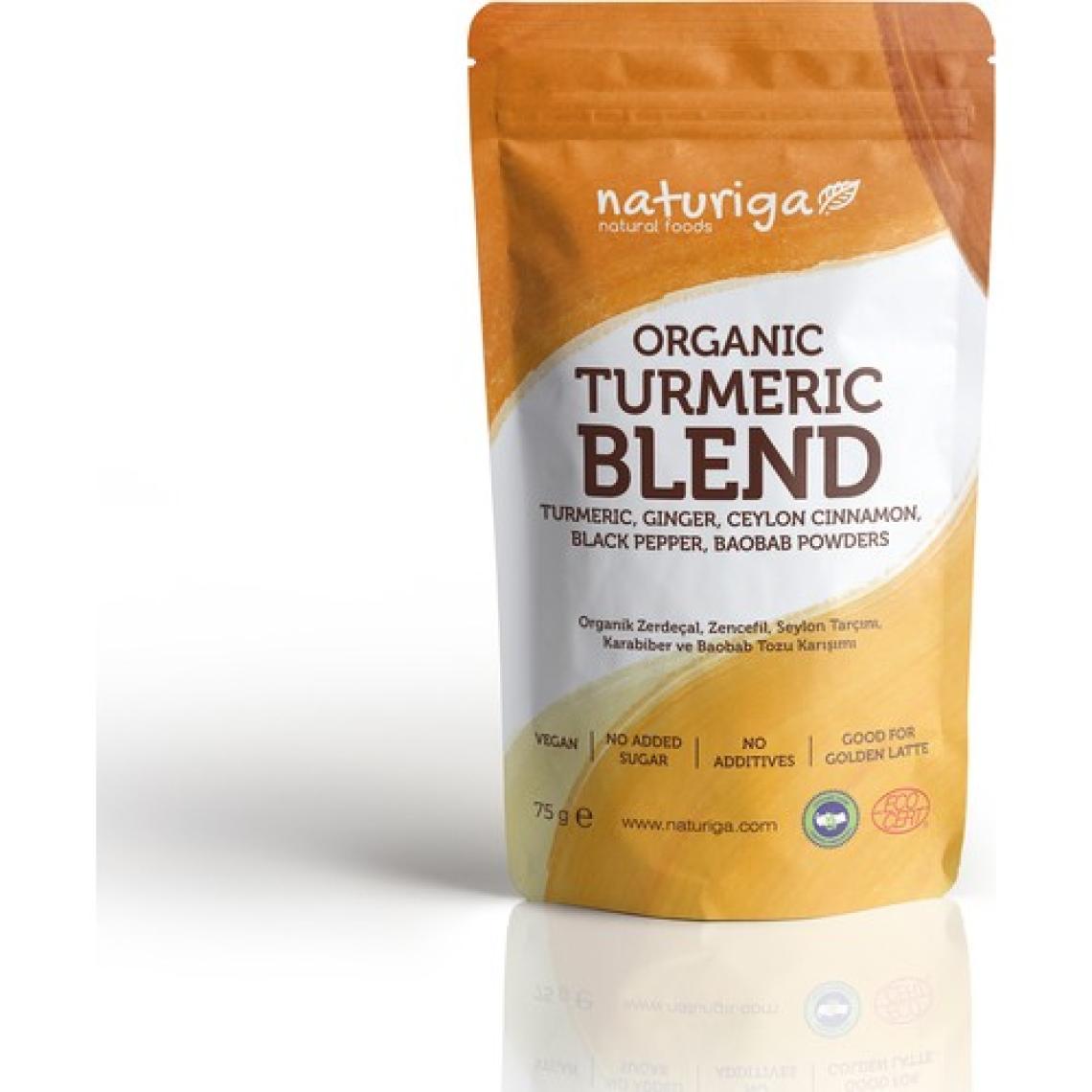 Naturiga Organik Zerdeçallı Karışım (Altın Süt Karışımı) 75 Gr.