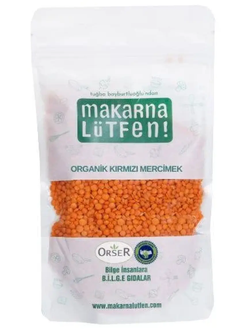 Makarna Lütfen Organik Kırmızı Mercimek (+7 Ay-250 gram)