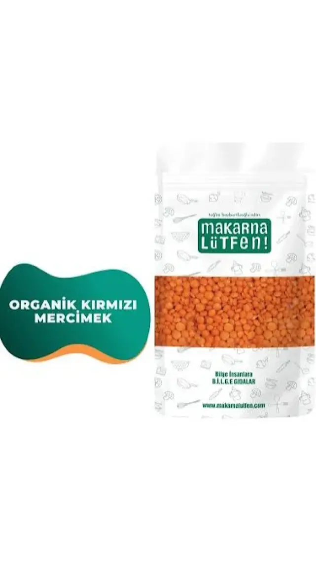 Makarna Lütfen Organik Kırmızı Mercimek (+7 Ay-250 gram)