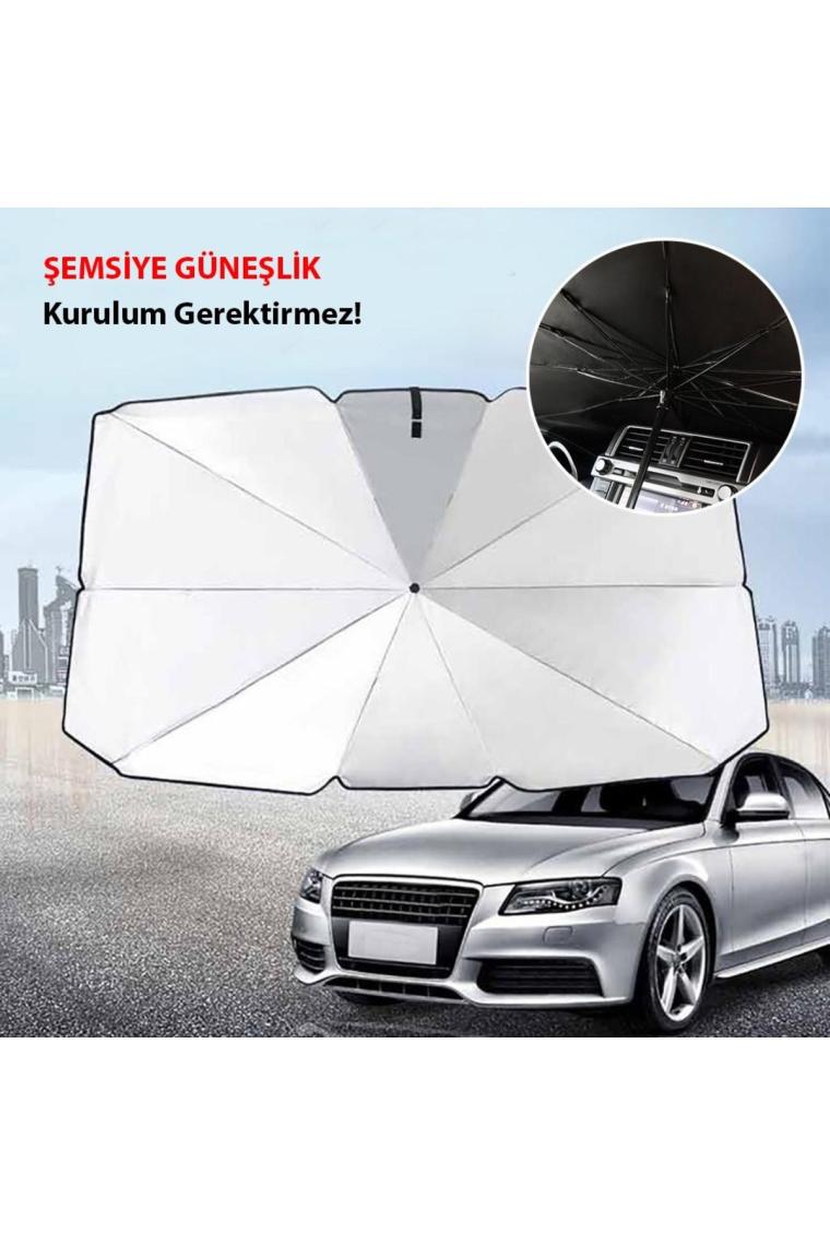 Araç Oto Güneşlik Katlanabilir Şemsiye Ön Cam Güneşlik 145cm-79cm