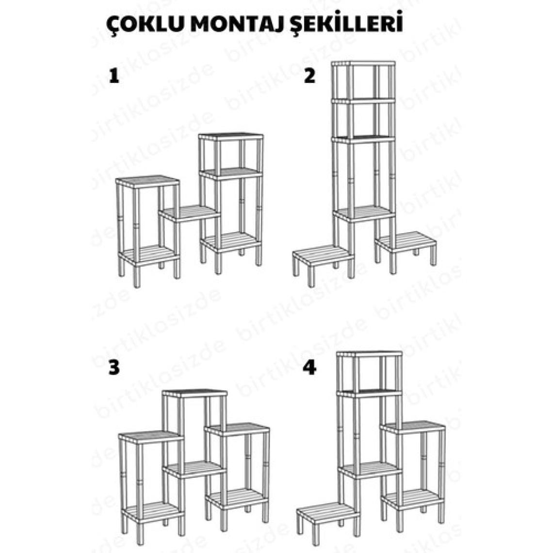 Omaş ombeg Renkli Çiçeklik-Raf Ünitesi