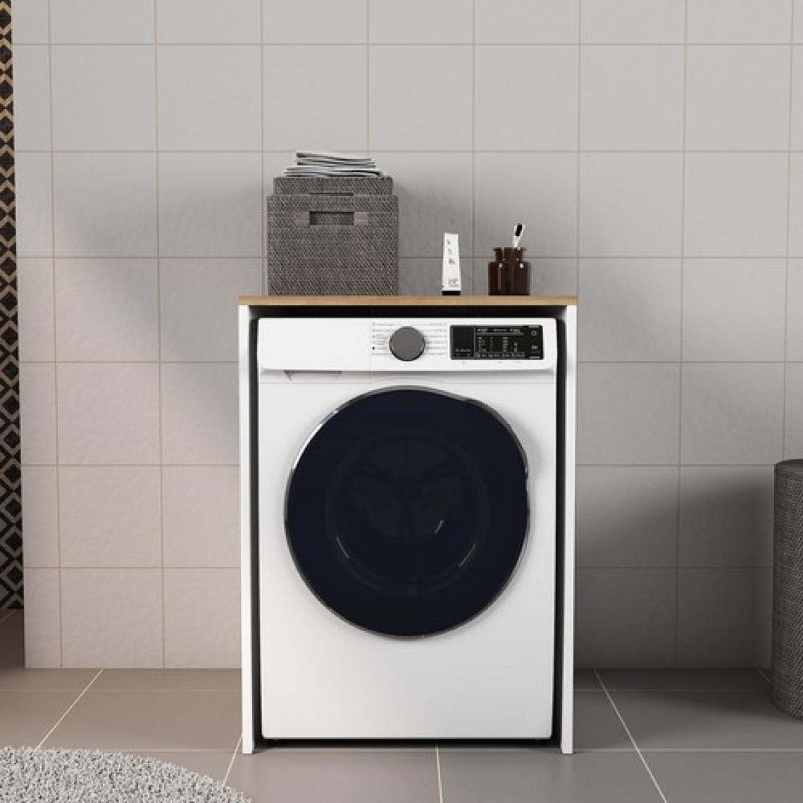 Ferniso Mobilya Çamaşır Makinesı ve Kurutma Makinesi Dolabı Beyaz