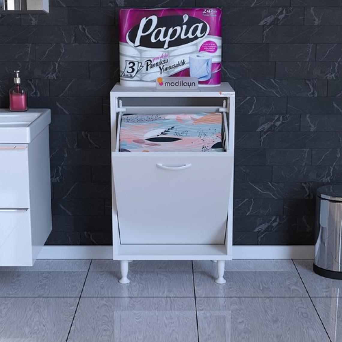 Modilayn Söke 45 x 75 x 32,5 cm Kirli Çamaşır Sepetli Banyo Dolabı