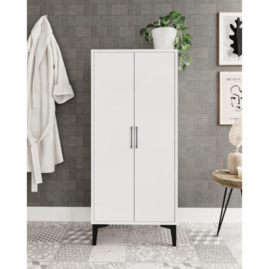 Afilli Viyana 2 Kapaklı Banyo Dolabı Çok Amaçlı Tamamı Mdf Beyaz